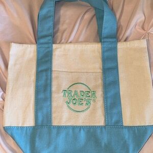Trader Joe's Baby blue Mini Tote Bag